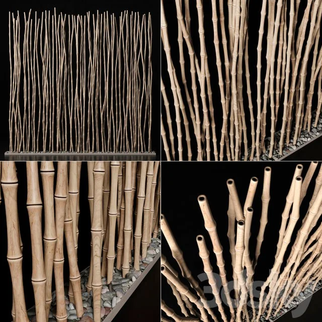 Bamboo thin branch decor n3 / Decor from thin bamboo branches